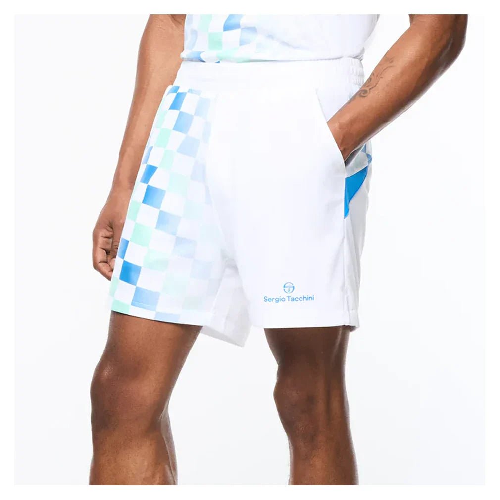 Men's Luca Pique Printed 5 Inch Tennis Short - Bell Racket Store