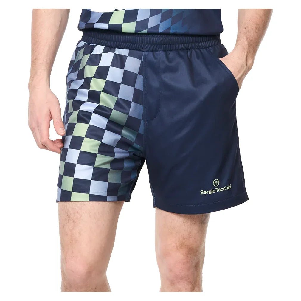 Men's Luca Pique Printed 5 Inch Tennis Short - Bell Racket Store