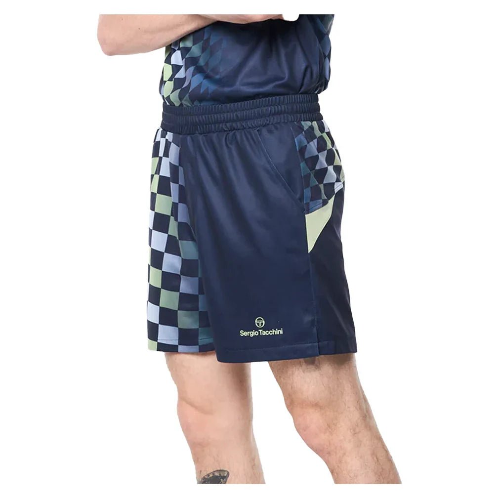 Men's Luca Pique Printed 5 Inch Tennis Short - Bell Racket Store