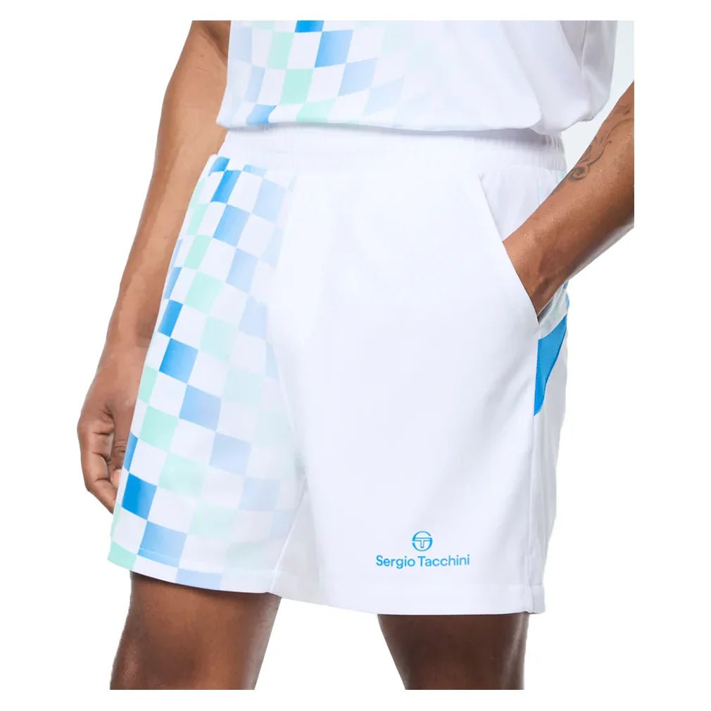 Men's Luca Pique Printed 5 Inch Tennis Short - Bell Racket Store