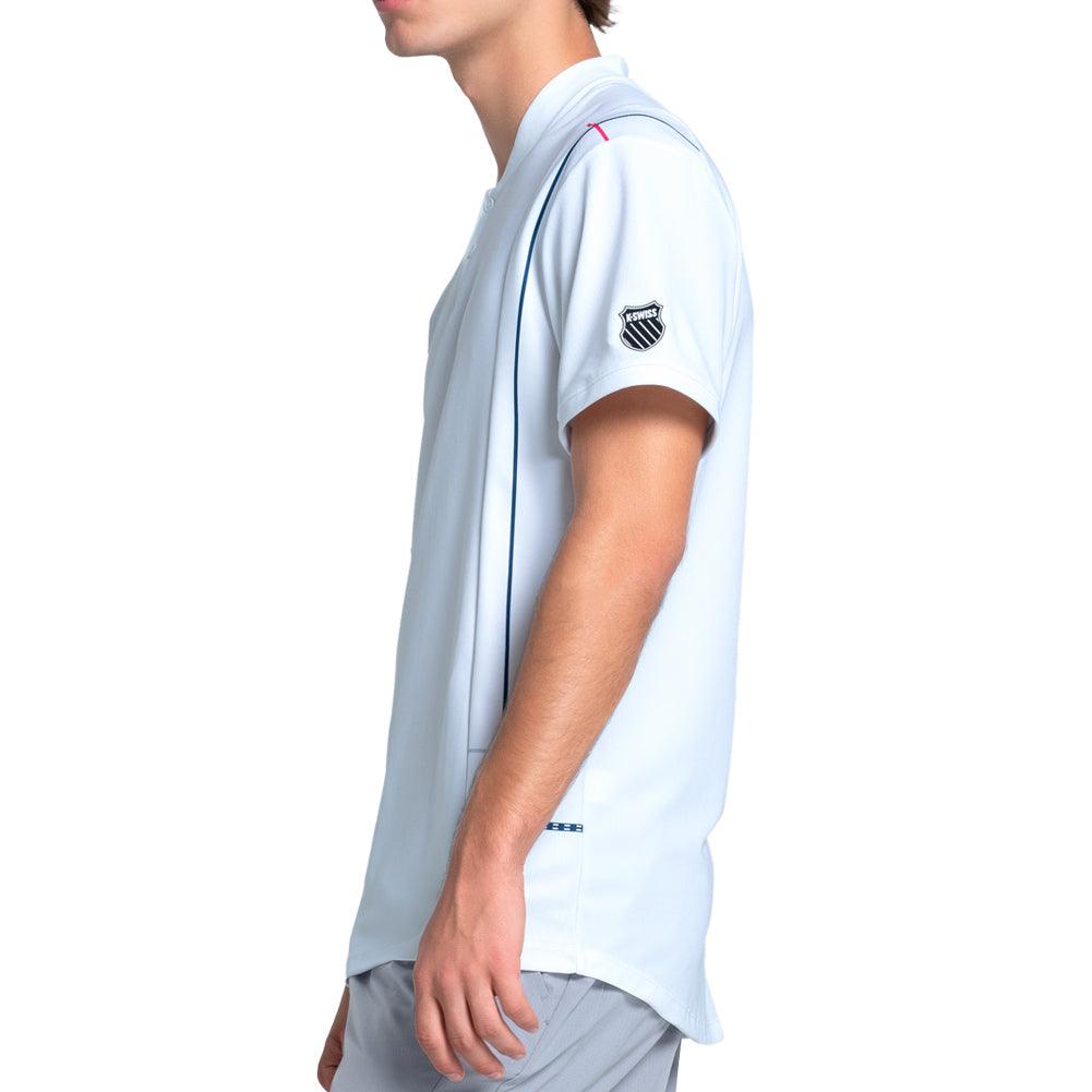 Men's Monterey Henley Short Sleeve Tennis Top Malibu Blue - Bell Racket Store