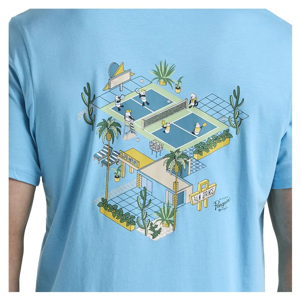 Men's Paddle DBL Graphic Tee Blue Grotto - Bell Racket Store
