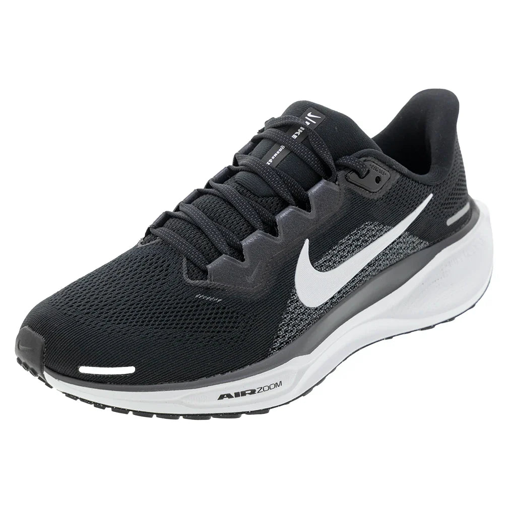 Men's Pegasus 41 Running Shoes Black and White - Bell Racket Store