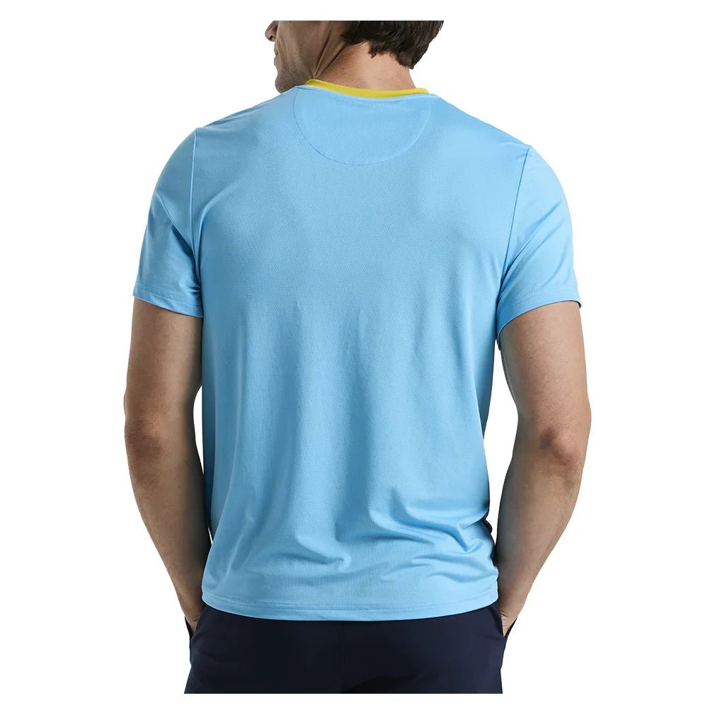 Men's Performance Ombre Block Tennis Crew Blue Grotto - Bell Racket Store
