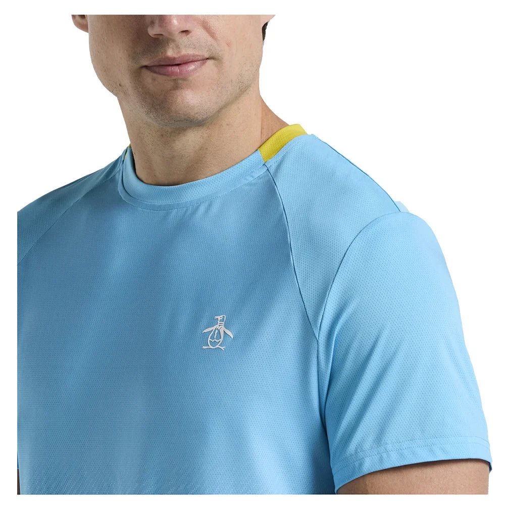Men's Performance Ombre Block Tennis Crew Blue Grotto - Bell Racket Store