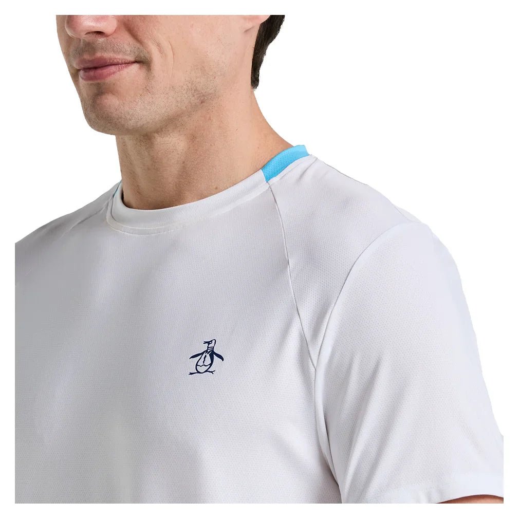 Men's Performance Ombre Block Tennis Crew Bright White - Bell Racket Store