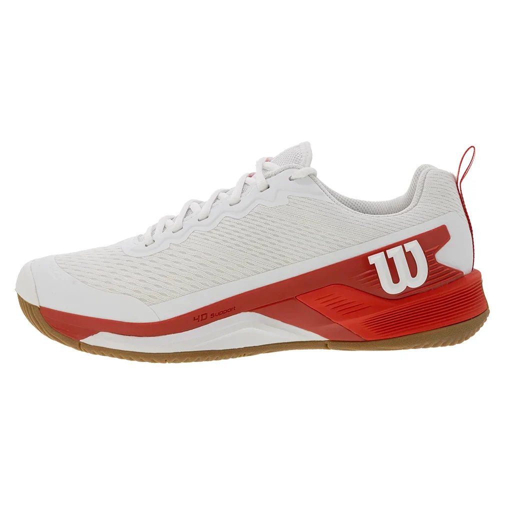 Men's Rush Pro 4.5 Tennis Shoes White and Infrared - Bell Racket Store