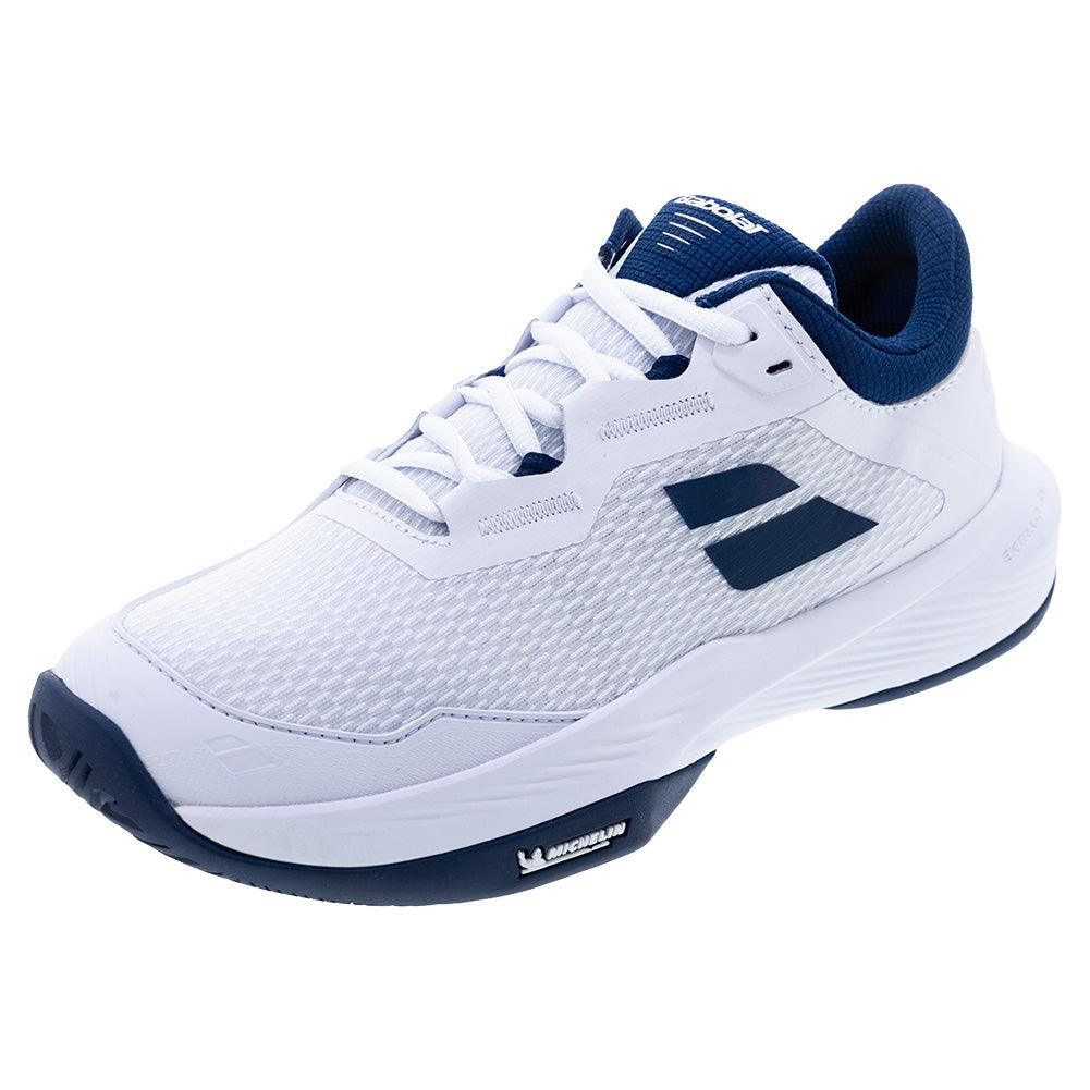 Men's SFX 4 Tennis Shoes White and Estate Blue - Bell Racket Store
