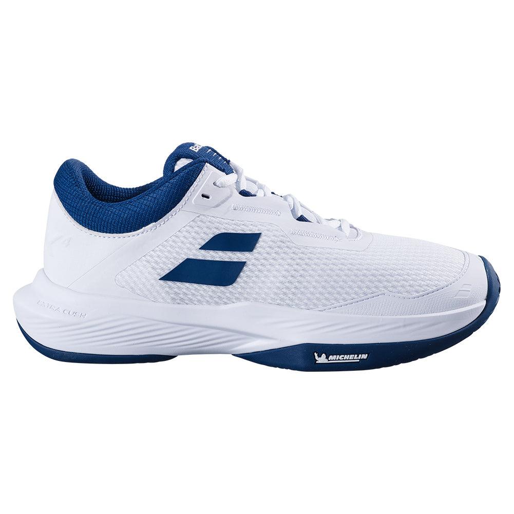 Men's SFX 4 Tennis Shoes White and Estate Blue - Bell Racket Store