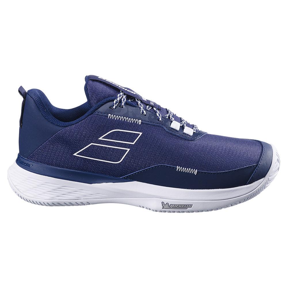 Men's SFX Evo Tennis Shoes Dark Blue and White - Bell Racket Store