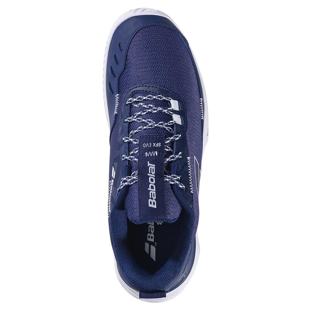 Men's SFX Evo Tennis Shoes Dark Blue and White - Bell Racket Store