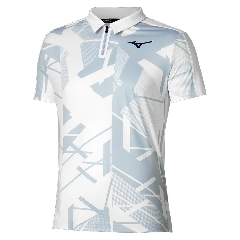 Men's Shadow Tennis Polo White Grey - Bell Racket Store