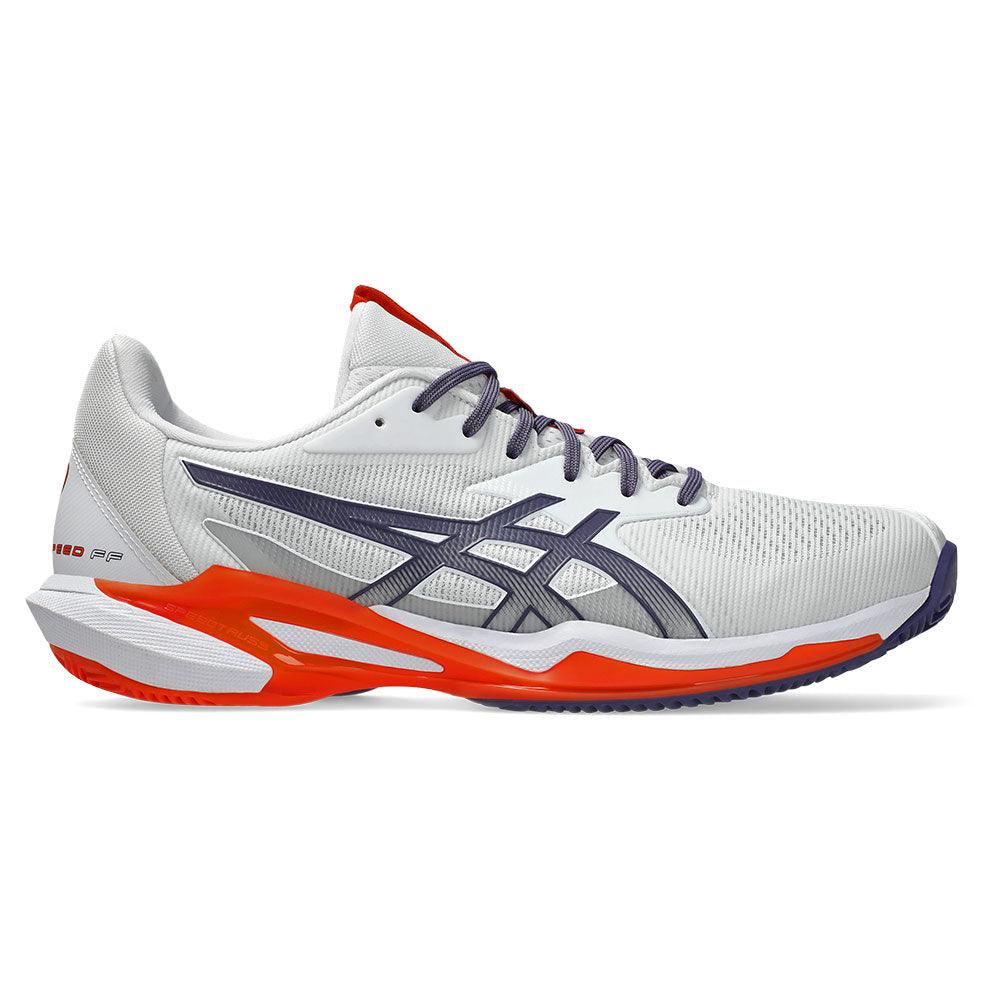 Men's Solution Speed FF 3 Clay Tennis Shoes White and Greyish Purple - Bell Racket Store
