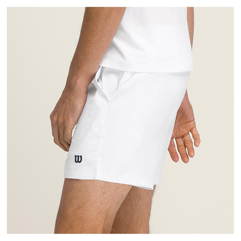 Men's Volley 6 Inch Tennis Short Bright White - Bell Racket Store