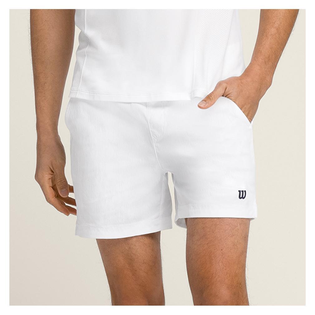 Men's Volley 6 Inch Tennis Short Bright White - Bell Racket Store