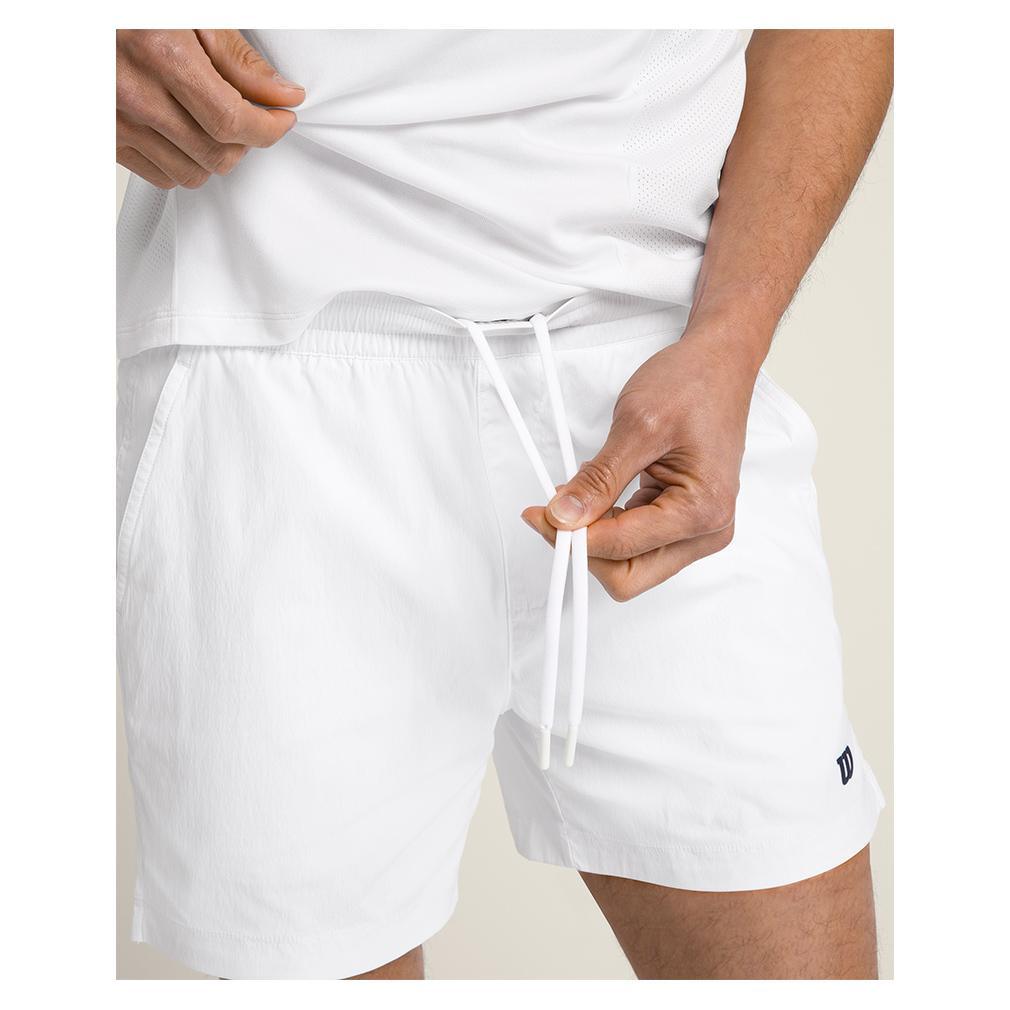 Men's Volley 6 Inch Tennis Short Bright White - Bell Racket Store