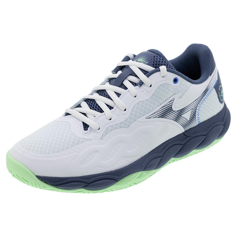 Men's Wave Enforce Court Tennis Shoes White and Vintage Indigo - Bell Racket Store