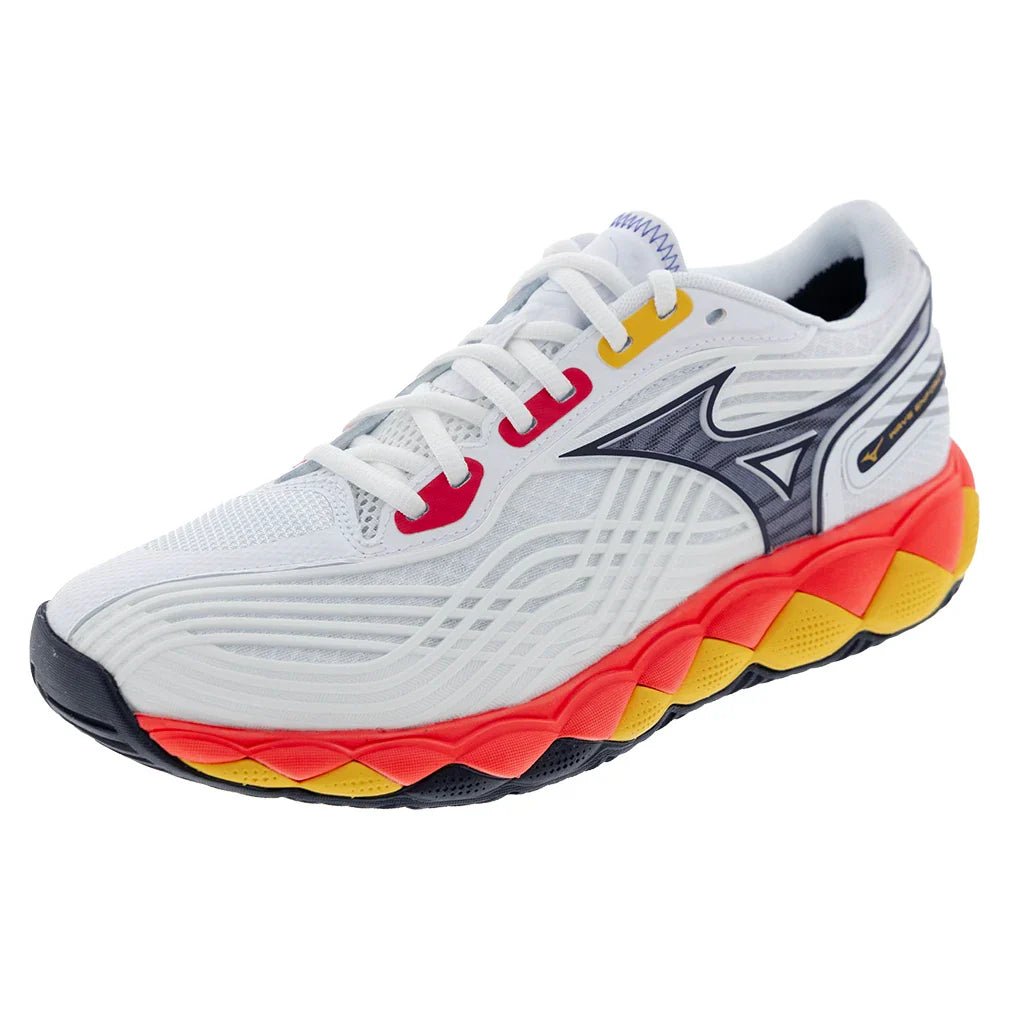 Men's Wave Enforce Tour 2 AC Tennis Shoes White and Baritone Blue - Bell Racket Store