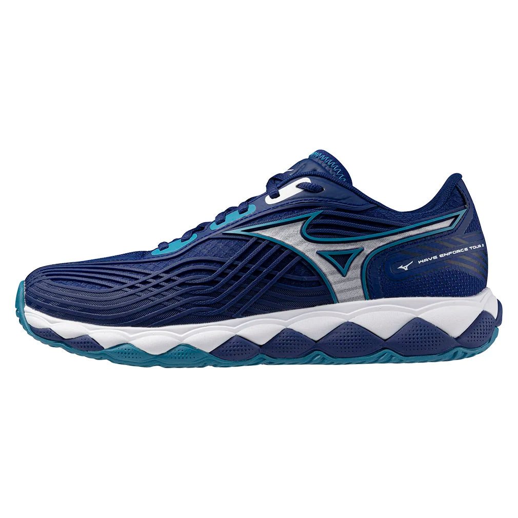 Men's Wave Enforce Tour 2 Tennis Shoes Bellwether Blue and White - Bell Racket Store