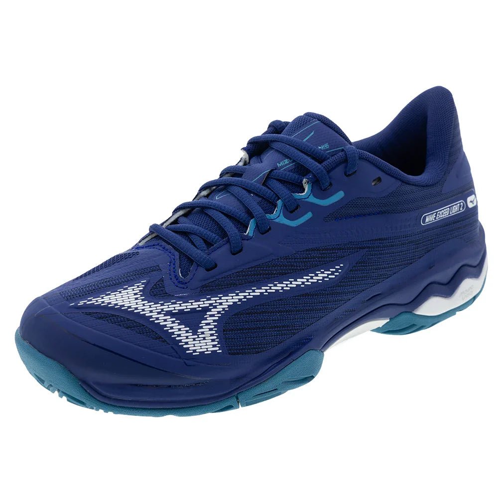 Men's Wave Exceed Light 2 Tennis Shoes Bellwether Blue and White - Bell Racket Store