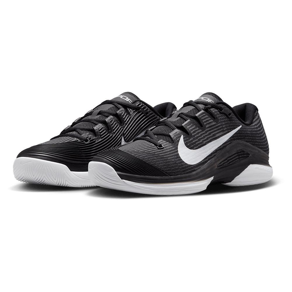Men's Zoom Vapor 12 Tennis Shoes Black and White - Bell Racket Store