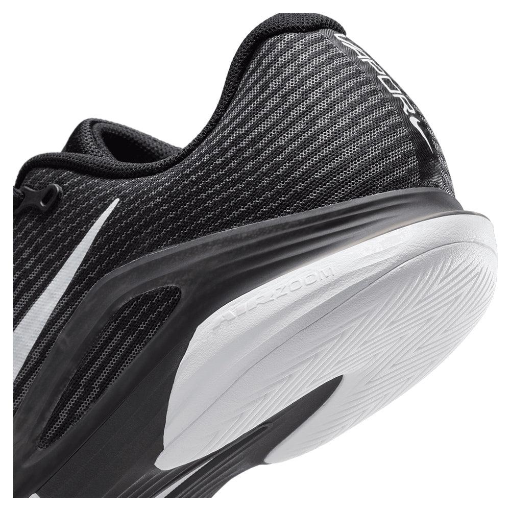 Men's Zoom Vapor 12 Tennis Shoes Black and White - Bell Racket Store