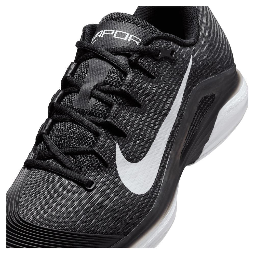 Men's Zoom Vapor 12 Tennis Shoes Black and White - Bell Racket Store