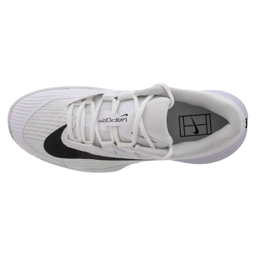 Mens Zoom Vapor Pro 3 Tennis Shoes White and Black - Bell Racket Store