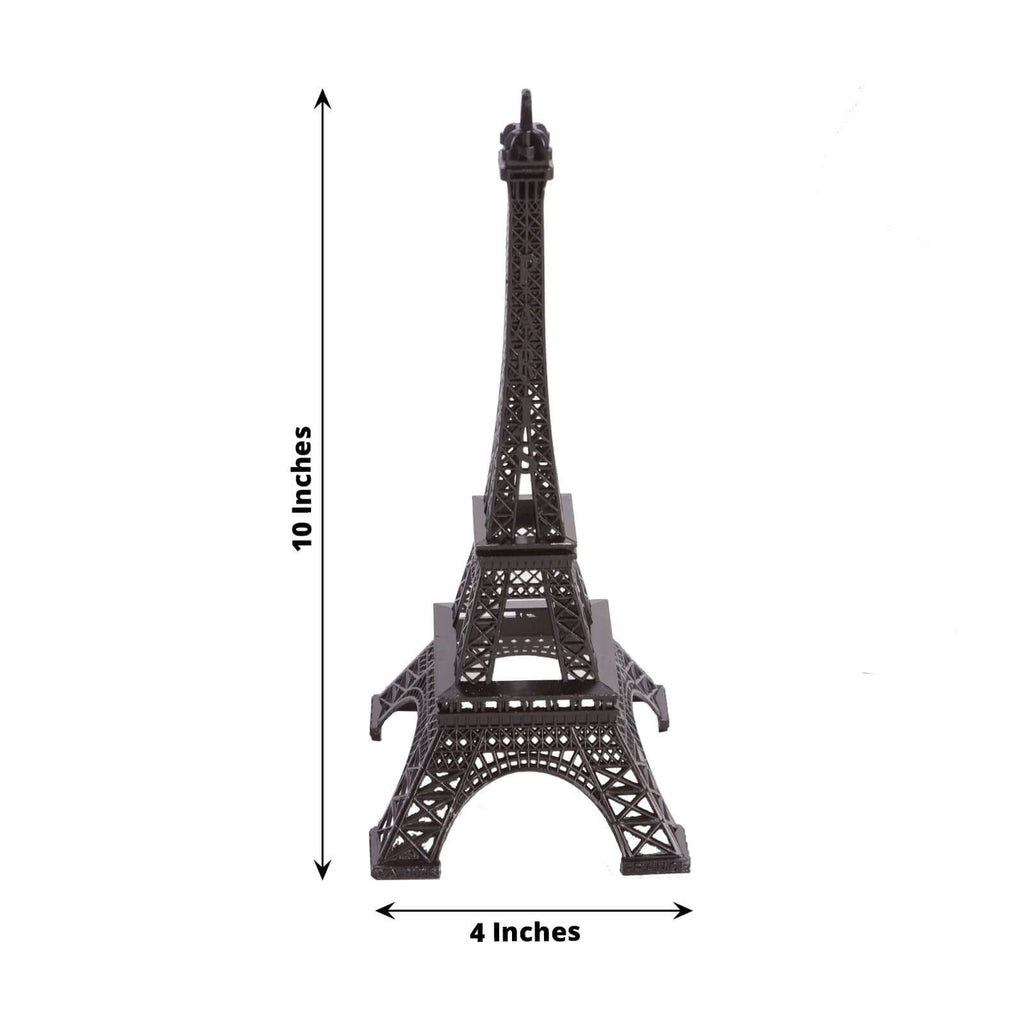 Eiffel Tower Table Centerpiece Metal Black - Stylish Decorative Cake Topper for Parties & Gatherings 10"