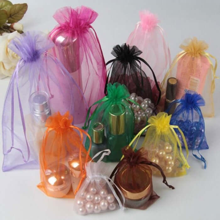 10 Pack 3"x4" Chocolate Organza Drawstring Wedding Party Favor Gift Bags - Clearance SALE