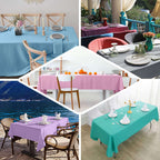 Premium Polyester 60"x126" Rectangle Tablecloth White - Stain-Resistant 220GSM Finish for Special Events