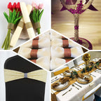 10 Pack Rhinestone Napkin Rings with Velcro Brooch Buckle Royal Blue - Stylish Design for Chair Sashes