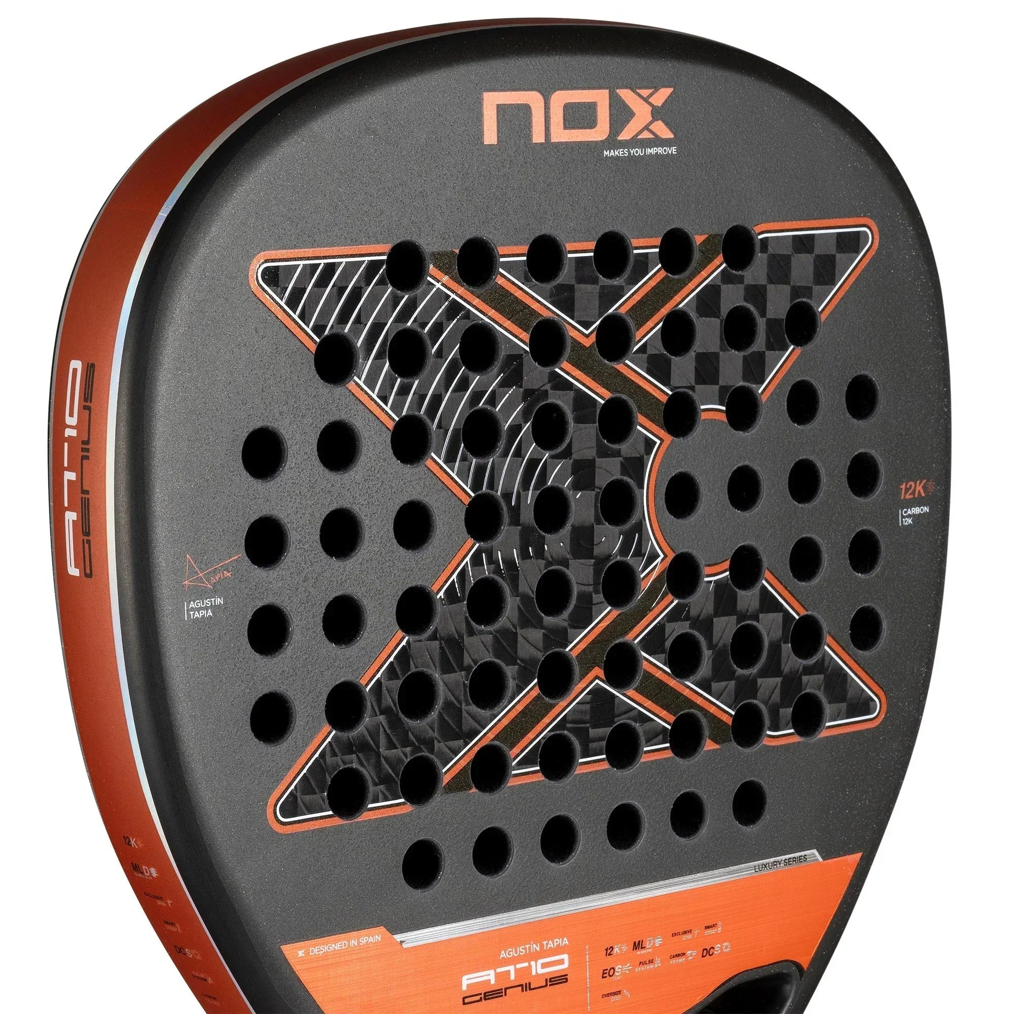 NOX AT10 GENIUS Attack 12K 2025 by AGUSTIN TAPIA Padel Racket Nox