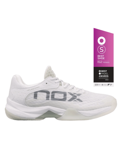 Nox AT10 Lux Shoes White/Grey - Bell Racket Store