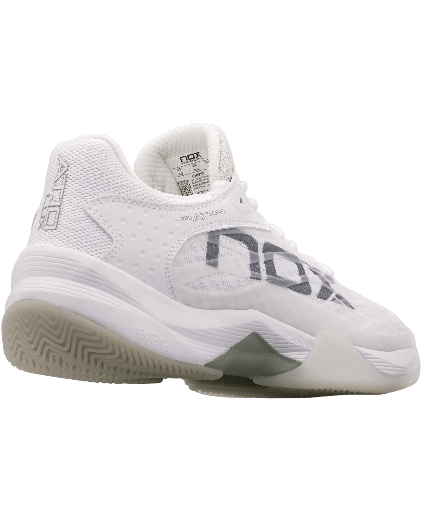 Nox AT10 Lux Shoes White/Grey - Bell Racket Store