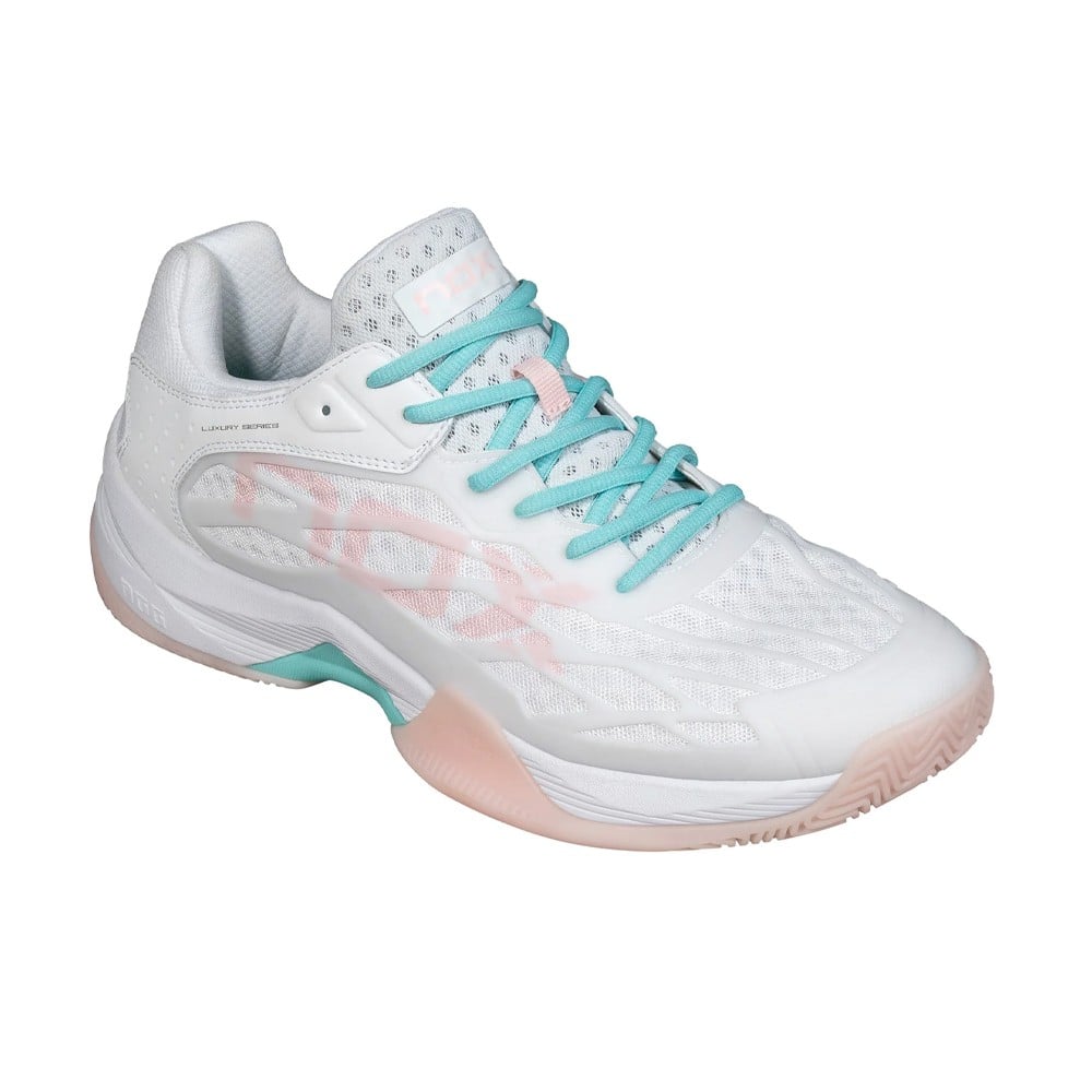 NOX AT10 LUX White/ Turquoise 2024 Padel Shoes Padel Shoes Nox