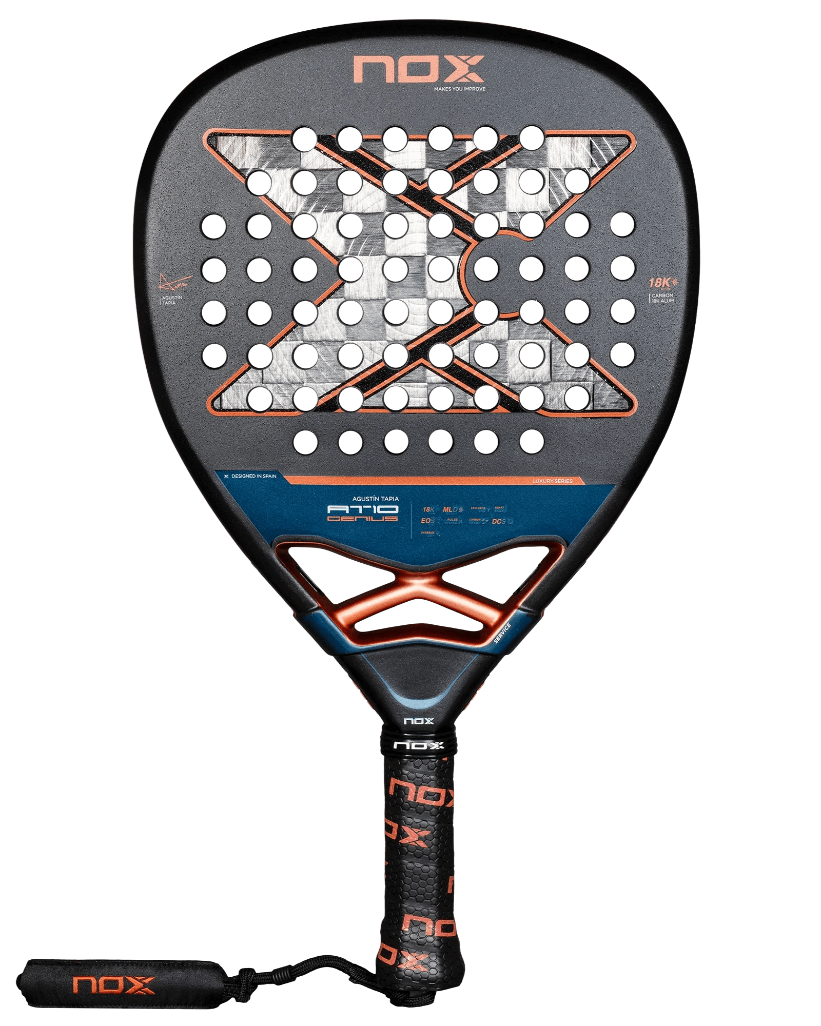 Nox AT10 Luxury GENIUS ATTACK 18K Alum 2025 by Agustin Tapia - Bell Racket Store
