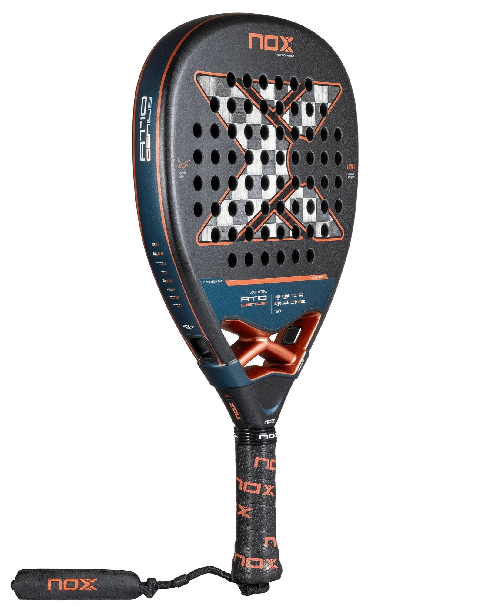 Nox AT10 Luxury GENIUS ATTACK 18K Alum 2025 by Agustin Tapia - Bell Racket Store