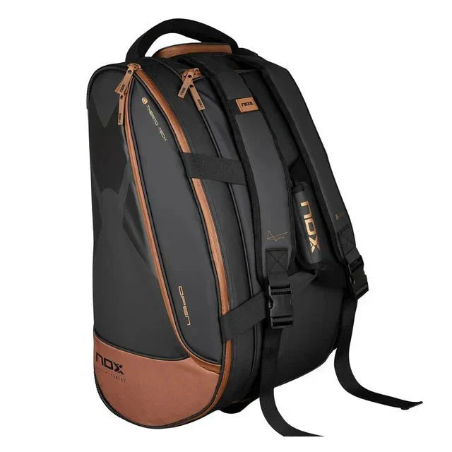 NOX Luxury Open Series Black/ Brown 2024 Padel Bag Padel Bag Nox
