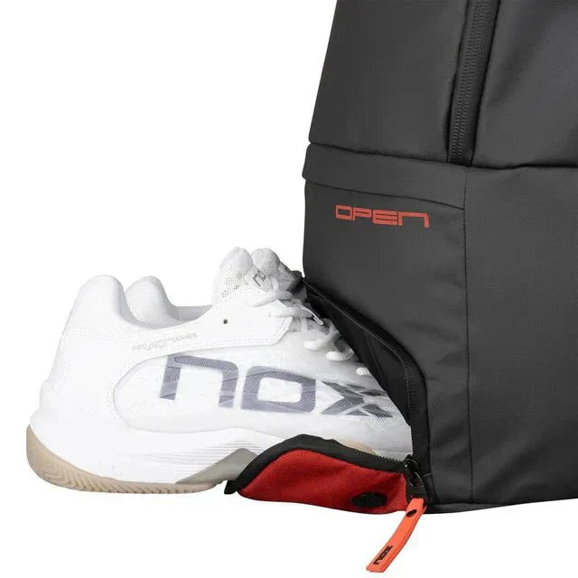 NOX LUXURY Open Series Black/ Red 2024 Backpack Padel Bag Nox