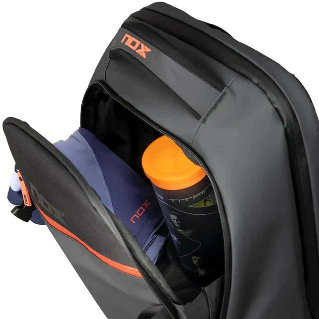 NOX LUXURY Open Series Black/ Red 2024 Backpack Padel Bag Nox