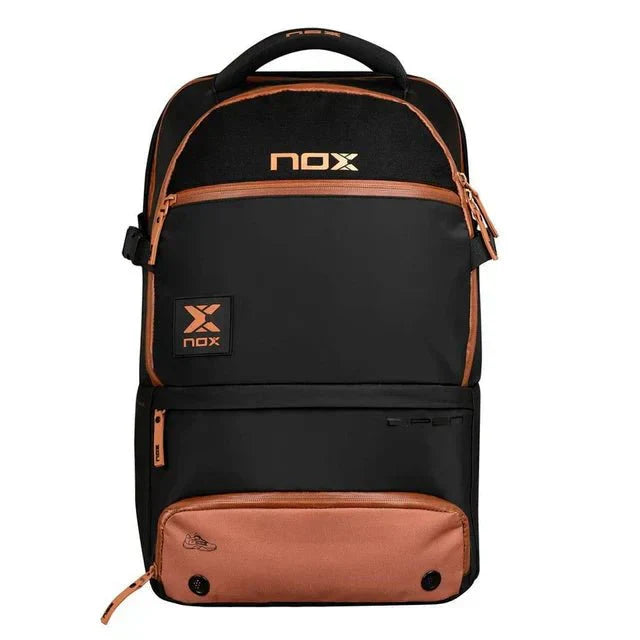 NOX LUXURY Open Series Black/Brown 2024 Backpack Padel Bag Nox