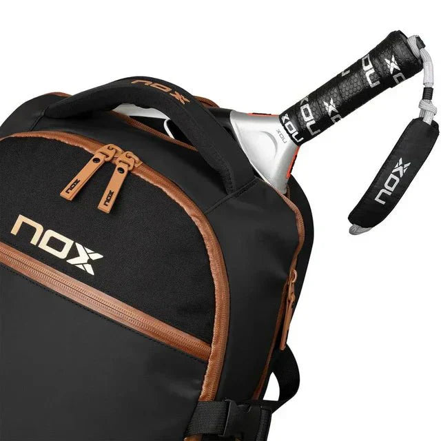 NOX LUXURY Open Series Black/Brown 2024 Backpack Padel Bag Nox