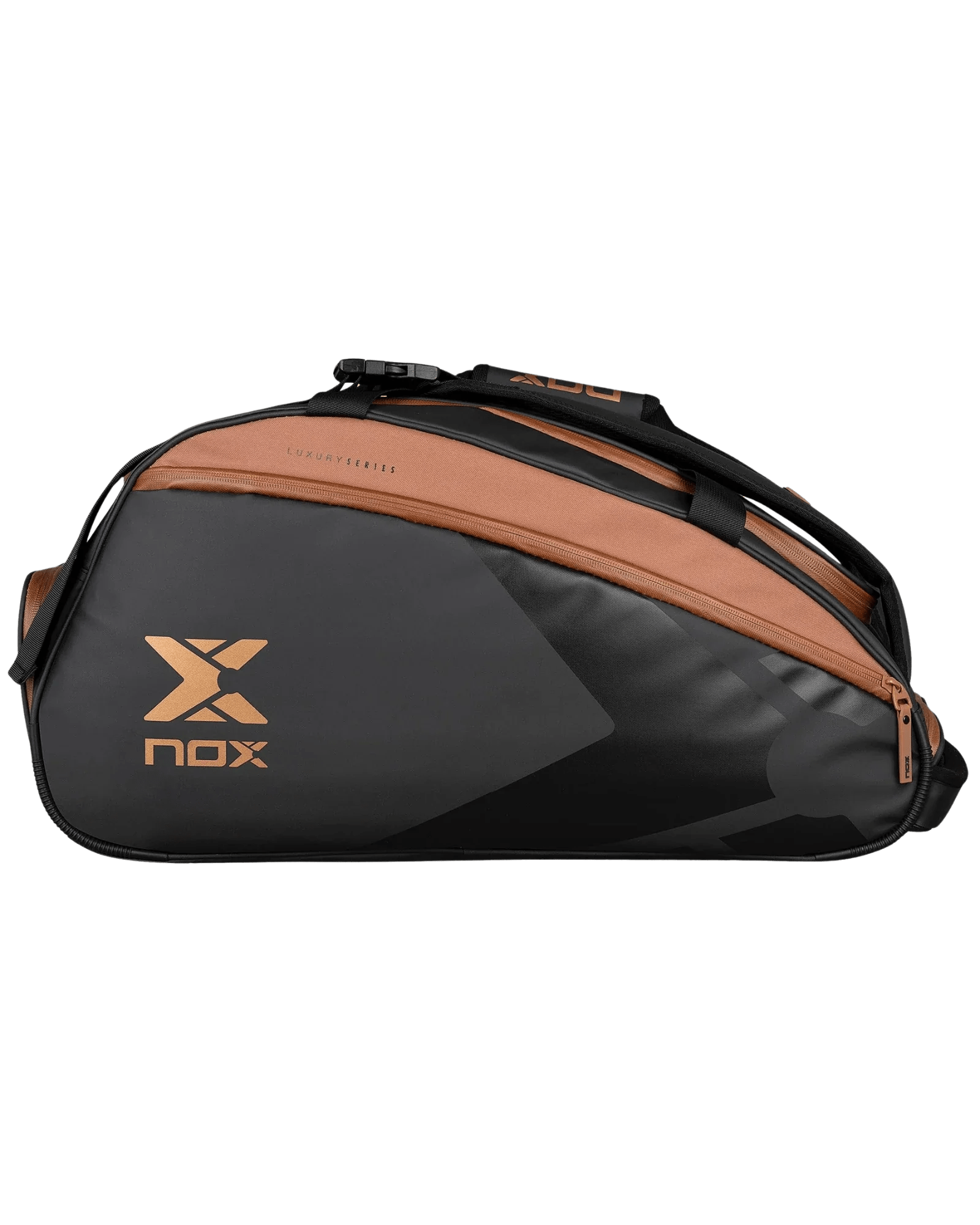 Nox LUXURY OPEN Series Black/Brown Padel Bag - Bell Racket Store