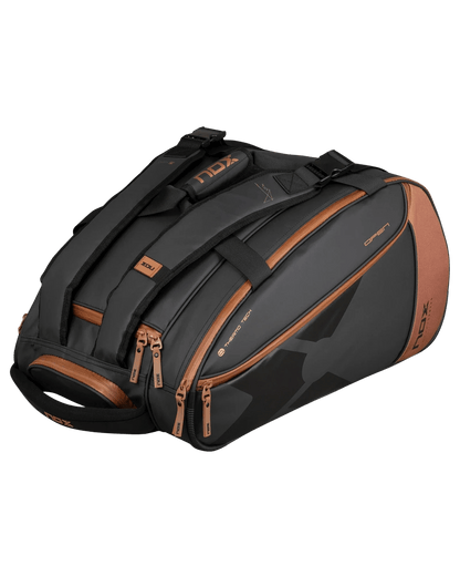 Nox LUXURY OPEN Series Black/Brown Padel Bag - Bell Racket Store