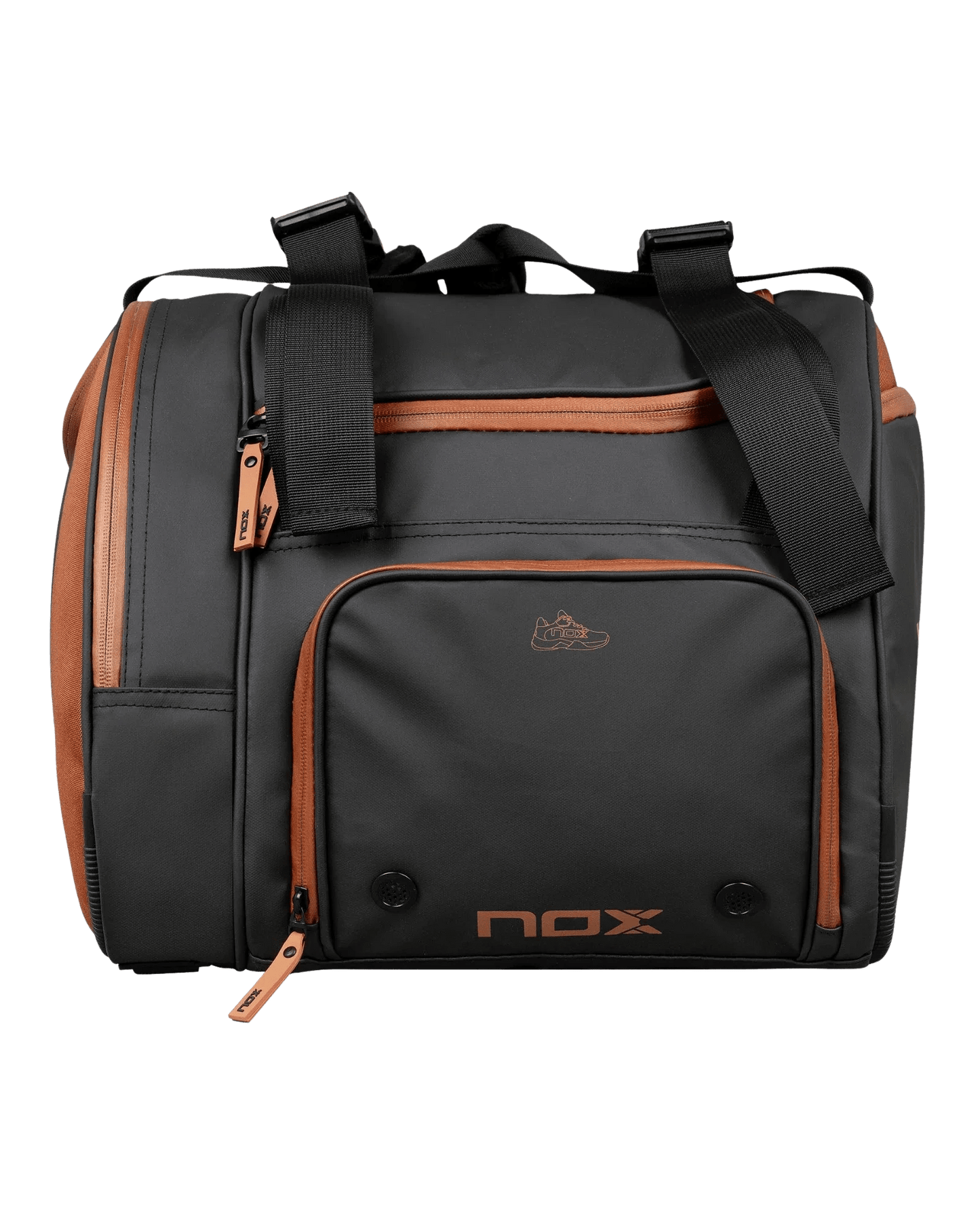 Nox LUXURY OPEN Series Black/Brown Padel Bag - Bell Racket Store