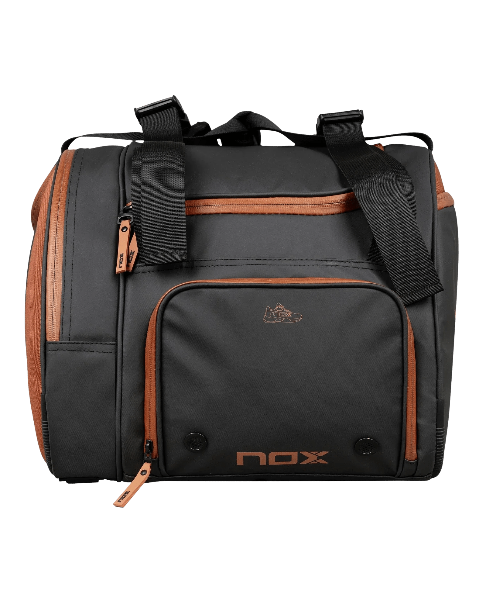 Nox LUXURY OPEN Series Black/Brown Padel Bag - Bell Racket Store