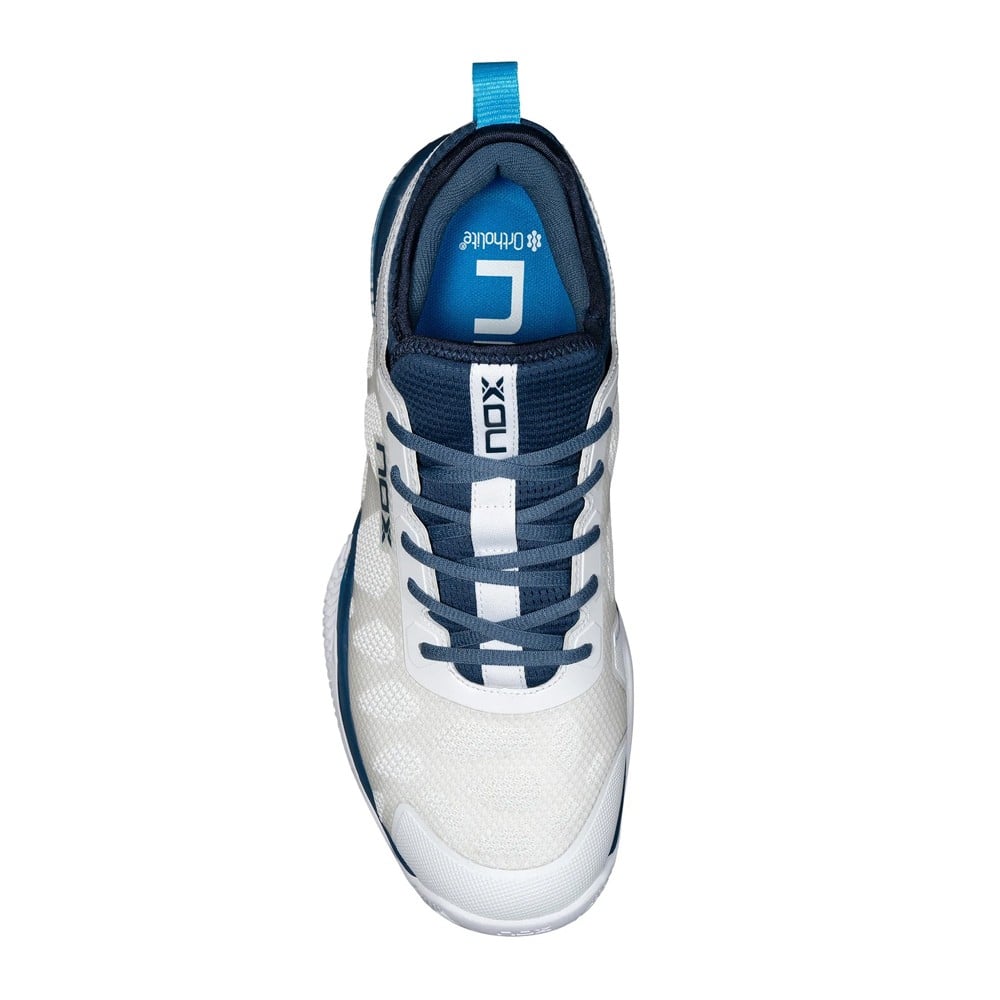 NOX NERBO White/Blue 2024 Padel Shoes Padel Shoes Nox