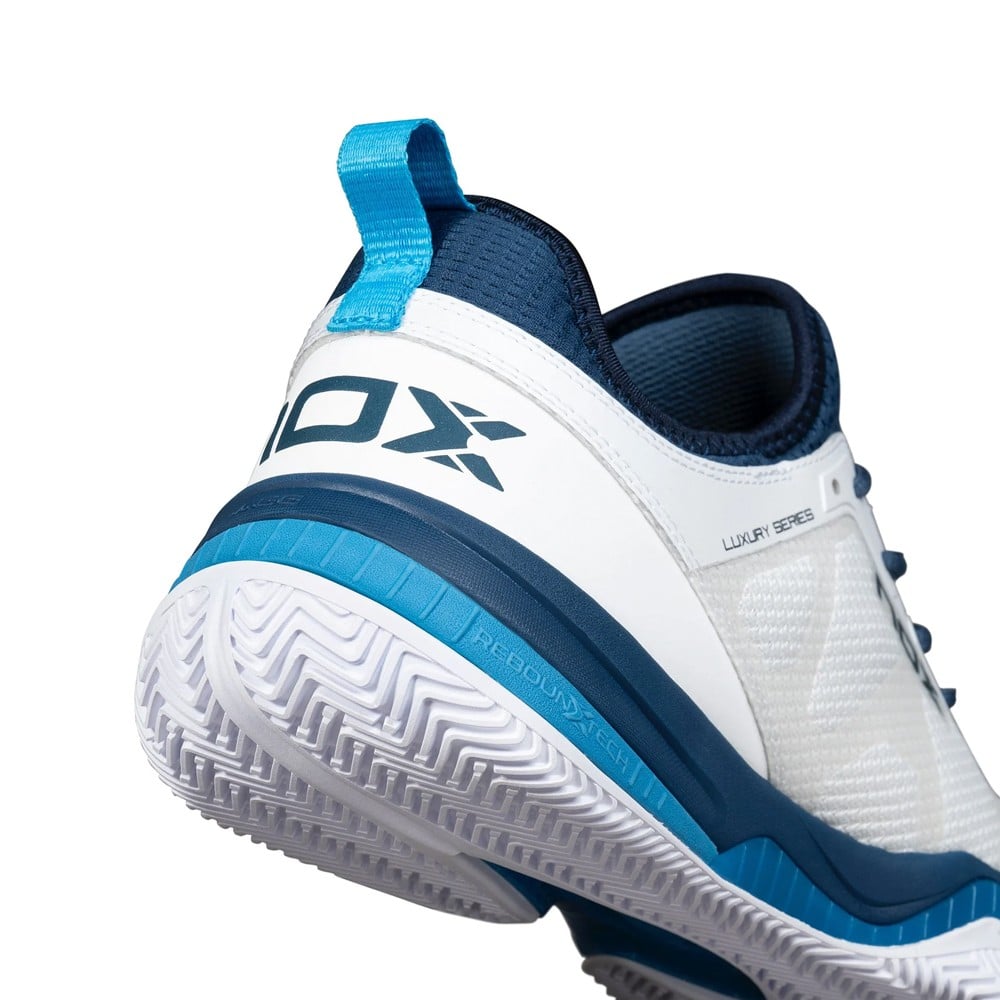 NOX NERBO White/Blue 2024 Padel Shoes Padel Shoes Nox