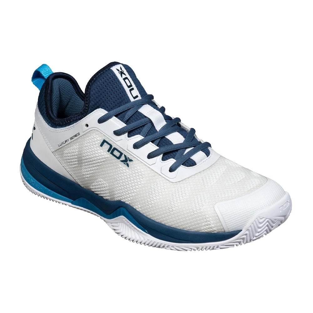 NOX NERBO White/Blue 2024 Padel Shoes Padel Shoes Nox